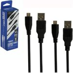 Pack de 2 cbles de chargement recharge usb 3 mtres pour manette pad joystick sony playstation 4 ps4 ...