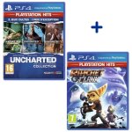 Pack 2 jeux ps4 playstation hits : ratchet & clank + uncharted nathan drake collection