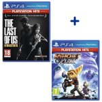 Pack 2 jeux ps4 playstation hits : the last of us remastered + ratchet & clank