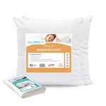 Pack 2 oreillers 65x65cm sensation duvet - blanc - fibres ultra fines isolane micro - confort moelleux ...