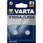 Pack de 2 piles lectroniques alcaline v10ga lr54 15 v - lot de 2
