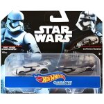 Pack de 2 voitures star wars first order stormtrooper et captain phasma - vehicule hot wheels character ...