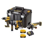 Pack 3 outils xr 18v (dcd800 / dch172 / dcg405) brushless + 2 batteries 5ah + chargeur + coffret t - ...