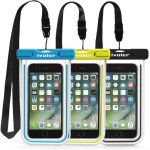 [pack de 3] pochette tanche tlphone - universel - certifie ipx8 - noir / bleu / vert
