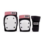 Packs 3 protections - rio roller - triple pad set black pink - rose - genouill�res / coudi�res / prot�ge ...