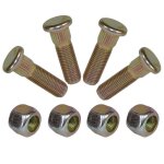 Pack de 4 3 - 8 unf goujons et crous de roue pour remorque pcd de 4 les concentrateurs de suspension ...