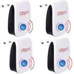Pack de 4 appareil ultrason souris - et rats barrage aux insectes repulsif  tue mouche electrique anti ...