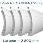 Pack 4 lames - 2500mm - pvc52 - blanc - aj Pack 4 lames - 2500mm - pvc52 - blanc - aj