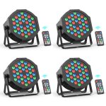 Pack de 4 led projecteurs - uking dj rvb sono lumi�re de sc�ne pour bar club discoth�que soir�e dansante ...