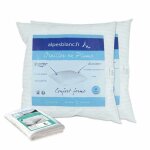 Alpes blanc - pack 4 pices : 2 oreillers en plume + 2 sous taies coton 50x70 cm - fabrication franaise ...
