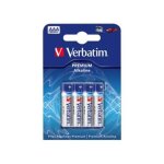 Pack de 4 piles verbatim premium lr03 micro aaa