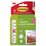 Pack 4x2 languettes accroche - tableaux taille l blanc