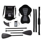 Pack de 6 accessoires pour stand up paddle gonflable - noir