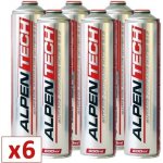 Pack de 6 cartouches de gaz 330gr butane propane mix 600ml valve 7 / 16 alpentech
