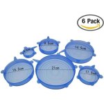 Pack de 6 couvercles extensibles en silicone?eco - friendly couvert frais rutilisable et durablediffrentes ...