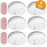Pack de 6 dtecteurs de fume elro fs1805 avec aimant et batterie de 5 ans - blanc