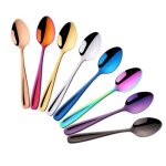 Pack de 8 cuill�res � caf� cuill�res � caf� color�es mini cuill�res � caf�