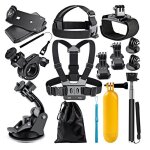 Pack accessoires 12en1 gopro dji osmo toutes cam�ras action perche harnais flotteur ventouse support ...