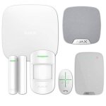 Ajax pack alarme ajax avec d�tecteur de mouvement pr�sence sir�ne clavier et t�l�commande blanc