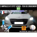 Pack ampoules h7 blanc xenon feux croisement - code pour peugeot 508