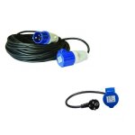 Pack antarion rallonge electrique 25m prise p17 + adaptateur femelle p17 - 230v 1. 5m pour camping - ...