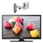 Pack antarion tv led 18. 5 47cm tlviseur hd camping car 12v + support tv 180 charge max 15kg