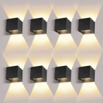 Applique murale - folaya - 8 pack - 12w - 3000k - �tanche ip65 - angle de faisceau r�glable