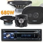 Pack autoradio caliber rcd122 75w x 4 + 4 haut parleurs xsound - 680w
