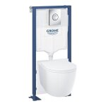 Pack bti support 5 en 1 - grohe - blanc - 1. 13 m - cramique - plaque de commande + supports muraux ...