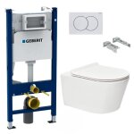 Pack bati - support geberit 112cm + wc sans bride sat brevis + abattant ultra - fin