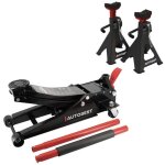 Pack best levage surbaiss cric pro hydraulique roulant surbaisse 2 t double pompe et chandelles voiture ...