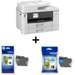 Pack brother : imprimante multifonction 4 - en - 1 - business smart jet dencre a3 couleur wi - fi + cartouches ...
