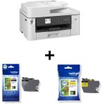 Pack brother : imprimante multifonction 4 - en - 1 - business smart jet dencre a3 couleur wi - fi + cartouches ...