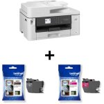Pack brother : imprimante multifonction 4 - en - 1 - business smart jet dencre a3 couleur wi - fi + cartouches ...
