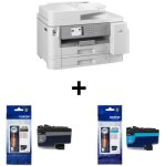 Pack brother : imprimante multifonction - mfc - j5955dw - jet dencre - a3 - couleur - wi - fi + cartouches ...
