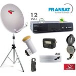 Pack camping - fransat - parabole 60 cm - lnb golden media 01db - décodeur 12v - trepied alu Pack camping - fransat - parabole 60 cm - lnb golden media 01db - décodeur 12v - trepied alu