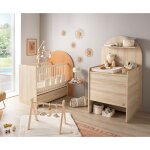 Pack chambre b�b� �volutif ? lit b�b� 120x60 transformable en 90x190 + commode � langer �volutive en ...