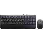 Pack clavier et souris - usb - ergonomique - filaire - 1200 dpi - noir