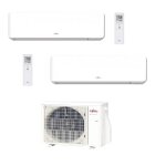 Pack climatiseur atlantic bi split takao m2 confort 4kw + 2 units 2000w a + + + ( 2 x 20m2 max )