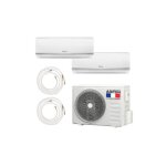Pack climatiseur reversible bi - split airton - a poser soi - meme - 2500w - 2500w - readyclim 2x4m