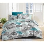 Pack complet 6 pi�ces housse de couette 240x220cm (podoma turquoise pack 6 pi�ces housse de couette 240x220 ...
