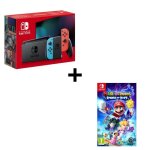 Pack : console nintendo switch n�on + mario + lapins cr�tins : sparks of hope jeu switch