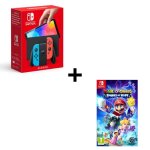Pack : console nintendo switch oled n�on + mario + lapins cr�tins : sparks of hope jeu switch