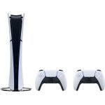 Pack console playstation 5 slim - dition digitale + 2me manette dualsense blanche