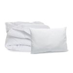 Pack couette 75x120cm et oreiller bébé 40x60cm - lavable à 95°c - bleu calin Pack couette 75x120cm et oreiller bébé 40x60cm - lavable à 95°c - bleu calin