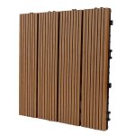 Pack dalle de terrasse - jeu de 11 dalles pour balcon jardin piscine - revtement extrieur en planche ...