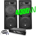 Pack dj sonorisation pa enceintes 2x15 / 38cm 4000w bassreflex bm sonic + ampli 3000w mydj + cables Pack dj sonorisation pa enceintes 2x15 / 38cm 4000w bassreflex bm sonic + ampli 3000w mydj + cables