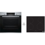 Pack encastrable bosch four pyrolyse hba573br0 + table cuisson induction pue611bb5e