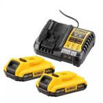 Pack nergie dewalt xr - 2 batteries 18v 2. 0ah - chargeur universel 12v / 18v - li - ion - dcb1104d2 ...
