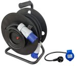 Pack enrouleur de câble électrique camping 3600w 25m p17 + adaptateur femelle p17 - 230v cee 150cm p Pack enrouleur de câble électrique camping 3600w 25m p17 + adaptateur femelle p17 - 230v cee 150cm p